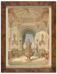 Drawing, Design for a Moorish Smoking Room [Tabagie], ca. 1844