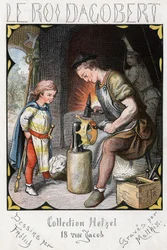 Illustration by Lorenz Frolich for the popular song “The Good King Dagobert”. Edition J. Hetzel. Around 1880