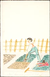 Kitchen Garden with a Boy