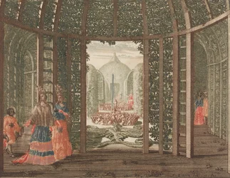 Het Groene Koningins Kabinet, in: Tooneel Der Voornaamste Nederlands Huizen, En Lust Hove..., n.d.