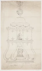 Draft for a Turned Stand with Bust of Frederik V