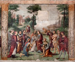 Life of St. Cecilia: the Saint gives her possessions to the poor