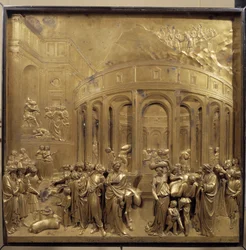 Life of Joseph: The Harvest of Wheat (original panel of the door of Paradise)