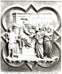 Pontius Pilate Washing His Hands, relief from the Baptistry doors, c.1403
