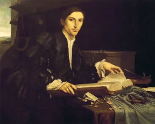 Portrait of a young gentleman in his studio