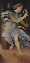 The Archangel Gabriel, left hand panel from the Annunciation