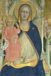 Madonna and Child Enthroned with Saints (detail)