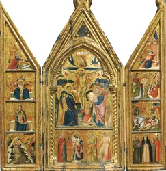 Portable Triptych with a Central Crucifixion