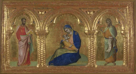 The Madonna of Humility with Saints Mark and John, 1365-1370
