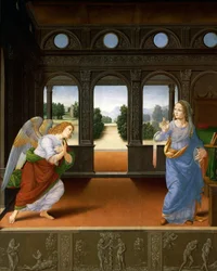 The Annunciation and Three Stories from Genesis (c.1480-85)