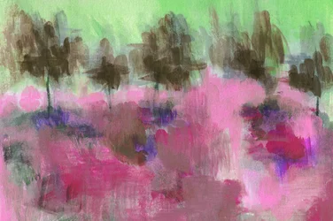 Abstract Pink Landscape