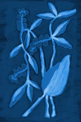 Seed Pod 1 Deep Blue