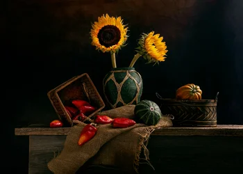Rustic Sunflower Harvest