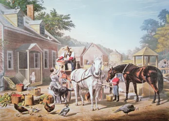 American Scenes: Preparing for Market, published by N. Currier