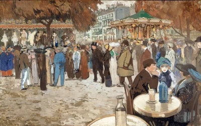Funfair, Boulevard de Clichy, circa 1910
