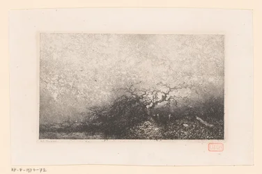Landscape with a Tree by a Pool