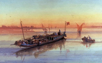 Feluccas on the River Nile, around Thebes