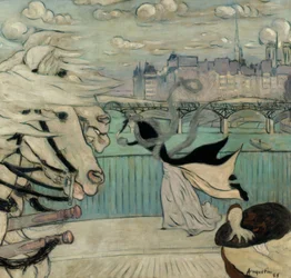 The Gust of Wind on the Seine Bridge