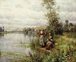 Country Women Fishing on a Summer Afternoon