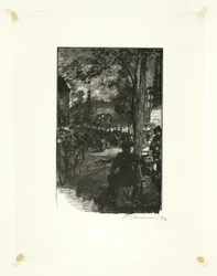 Boulevard Montmartre, Evening, plate fifteen from Along the Seine and the Boulevards