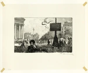 Corner of the Rue Royale, plate sixteen from Along the Seine and the Boulevards