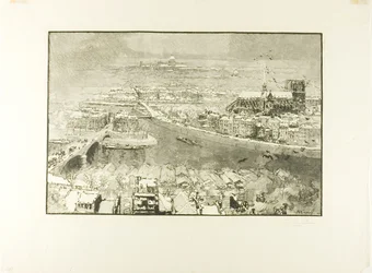 Paris Under Snow, Viewed from the Tower of Saint-Gervais