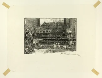 Plaster Unloaders, plate three from Along the Seine and the Boulevards