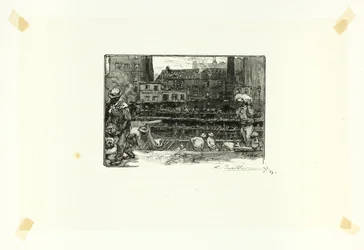 Plaster Unloaders, plate three from Le Long de la Seine et des Boulevards