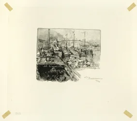 Villette Dock, plate five from Along the Seine and the Boulevards