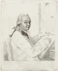 Portrait of the Artist Johannes Janson, Drawing