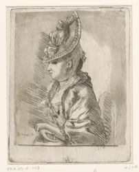 Portrait of a Young Lady with Hat in Profile to the Left