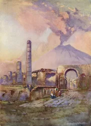 Pompeii, Vesuvius in the distance