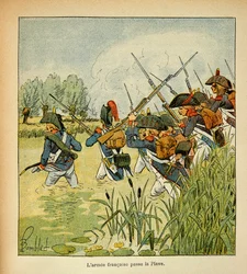 The French Armee passes the Piave during the Italian Campaign