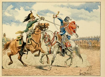Illustration from the book The Heros of the Siecle, anecdotal recits by Dick de Lonlay and illustrated by Louis Bombled