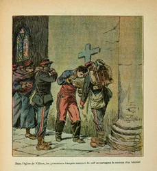 In the Church of Villiers, French Prisoners Dying of Thirst Share the Contents of a Benitier