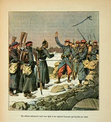 The Army of the Loire: A German Officer Gives His Sword to a French Corporal Who Throws It to the Wind