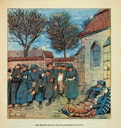 The Army of the Loire: The German Wounded in the Courtyard of the Presbytery of Lorcy During the Battle of Beaune La Rolande in November 1870