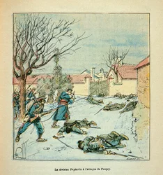 The Army of the Loire by Eugene Sergent, Illustrated by Louis Bombled: The Peytavin Division Attacked Poupry in December 1870, Private Collection