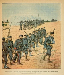 In Provencheres, the mobiliises of the 2nd Legion of the Upper Marne forced to retreat under the number of enemies (The Eastern Armee)