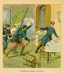A Prussian officer taken prisoner by French motives in Vaucouleurs
