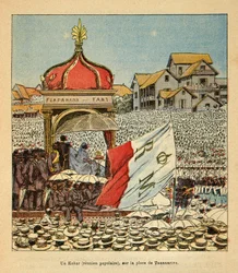 A Kabar (Popular Meeting) on Tananarive Square in the 19th Century in the Presence of the Queen