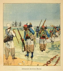 The War in Madagascar: Debarquement des Turcos at Majunga