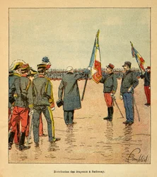 The War in Madagascar: Distribution of Flags in Sathonay to the Troops Departing for Madagascar in 1895
