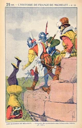 The cruelty of Protestants under the Baron des Adrets in the 16th century, from an illustrated edition of 