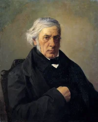 Portrait of the philosopher Victor Cousin (1792-1867). Painting by Louis Claude Mouchot (1830-1891) 19th century