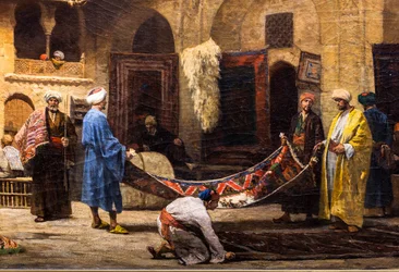 The Carpet Bazaar in the Khan Khalil in Cairo