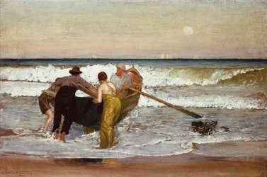 Pushing off the Boat, Sea Bright, New Jersey
