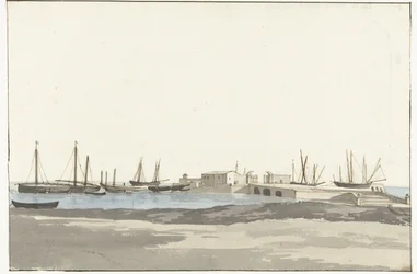 Port of Barletta with ships