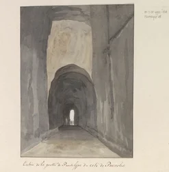 Entrance of Crypta Neapolitana (or Grotta di Posillipo) on the Coast of Pozzuoli