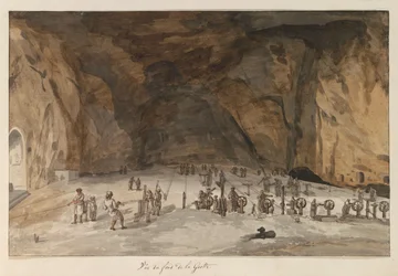 Interior of Santa Maria Capella Grotto (Voyage en Italie, en Sicile et à Malte - 1778)